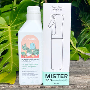 Forsana Plant Care Plus - Hydrogen Peroxide + Mister 360 Spray Bottle Combo